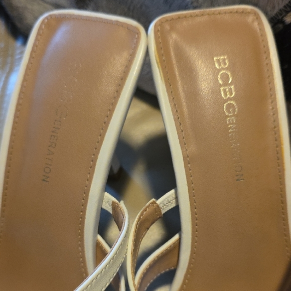 BCBGeneration Cream Strappy Heels - Picture 4 of 10